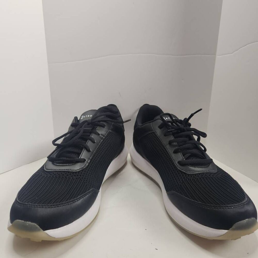 Stroll Mens Black Low Top Mesh Performance Knit Golf Sneaker Shoes Size 11.5